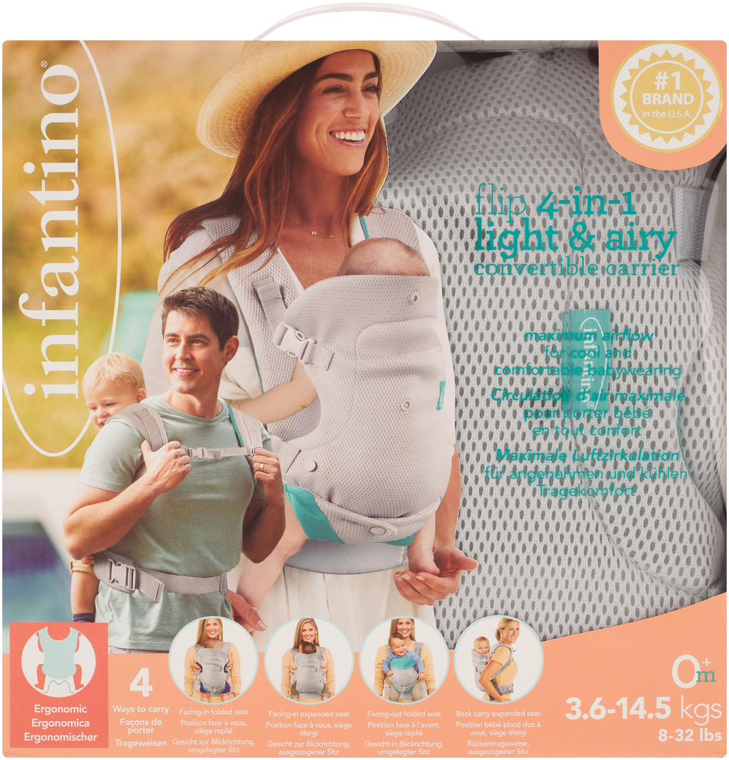 FLIP Light & Airy Convertible Carrier - Light Grey