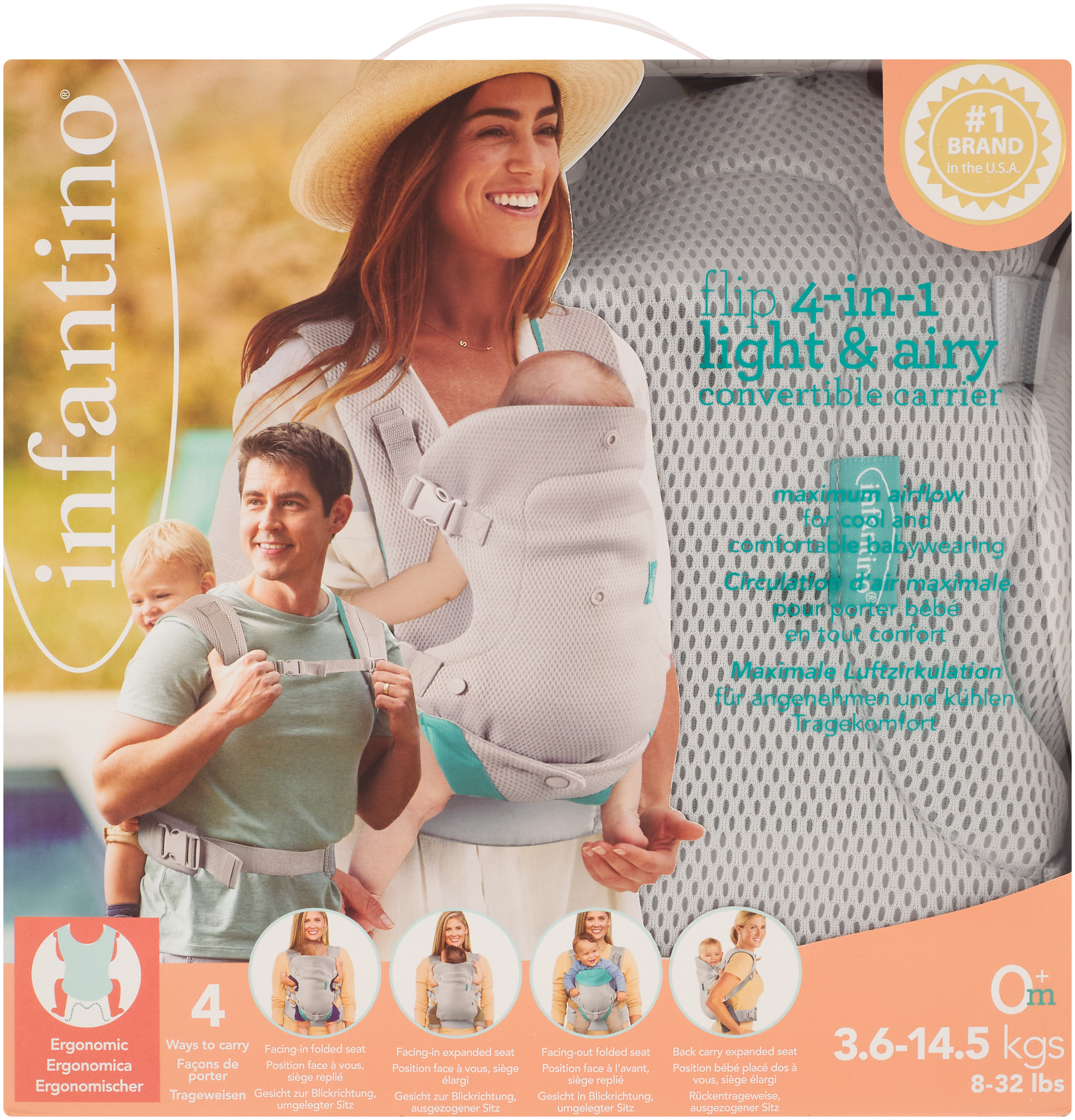 FLIP Light & Airy Convertible Carrier - Light Grey