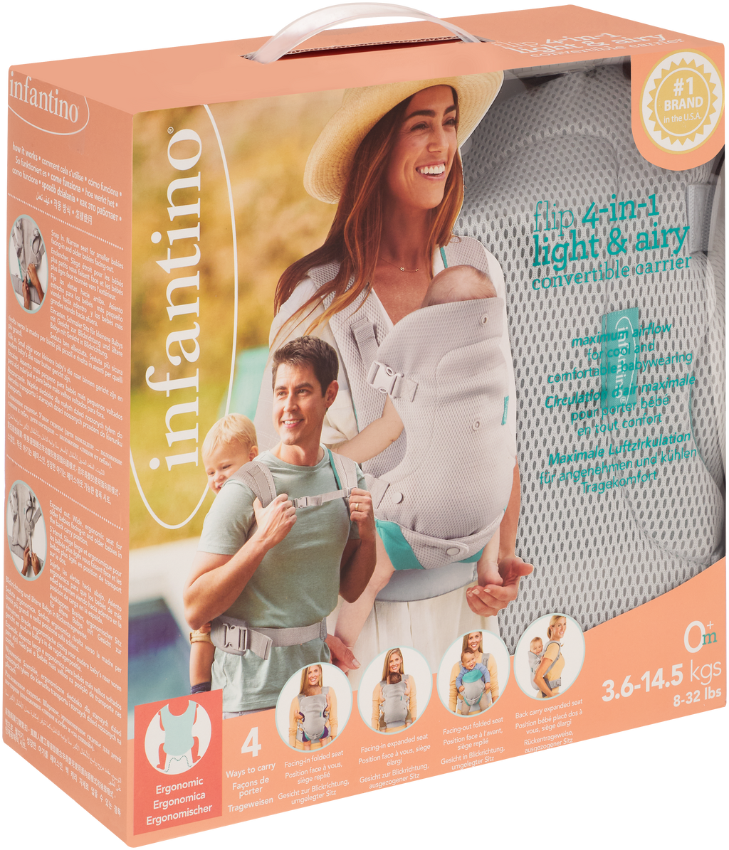 FLIP Light & Airy Convertible Carrier - Light Grey