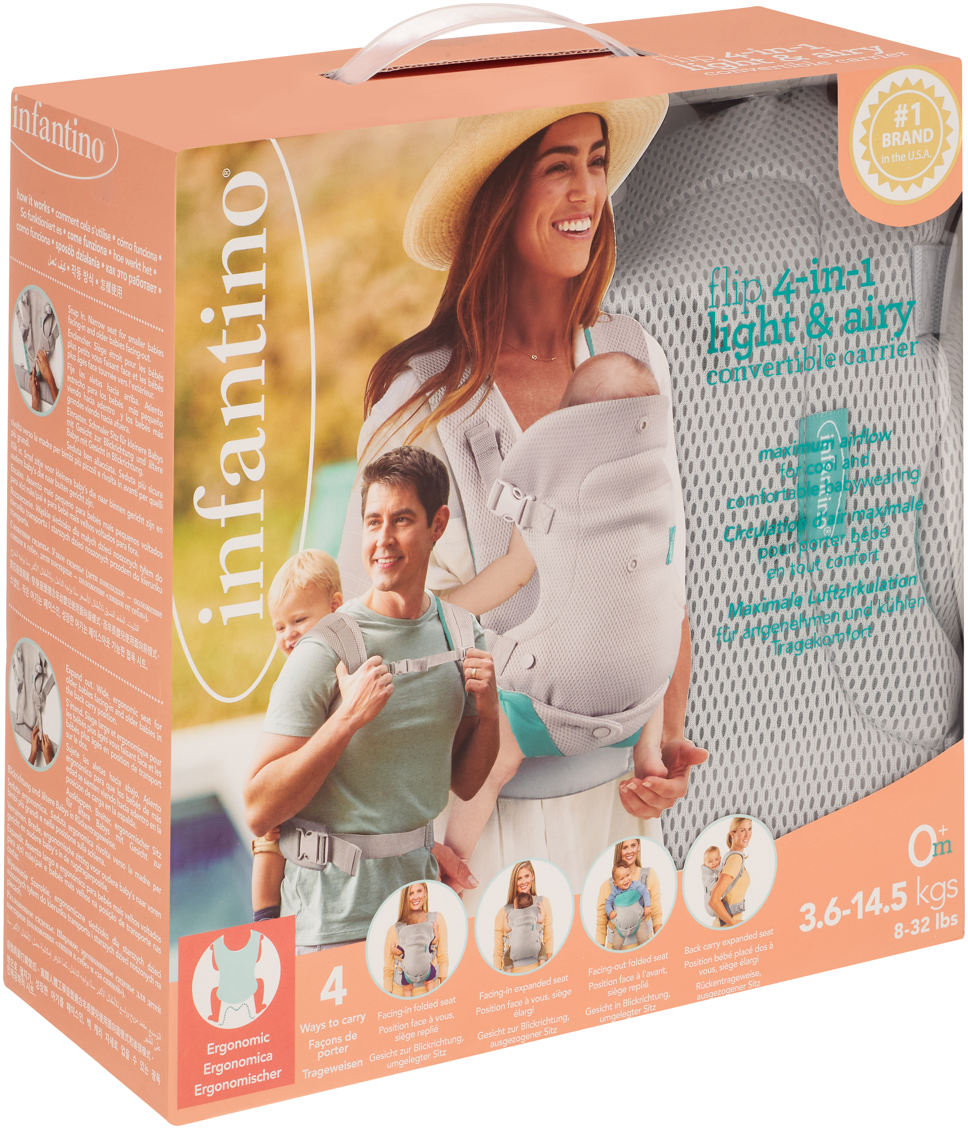 FLIP Light & Airy Convertible Carrier - Light Grey