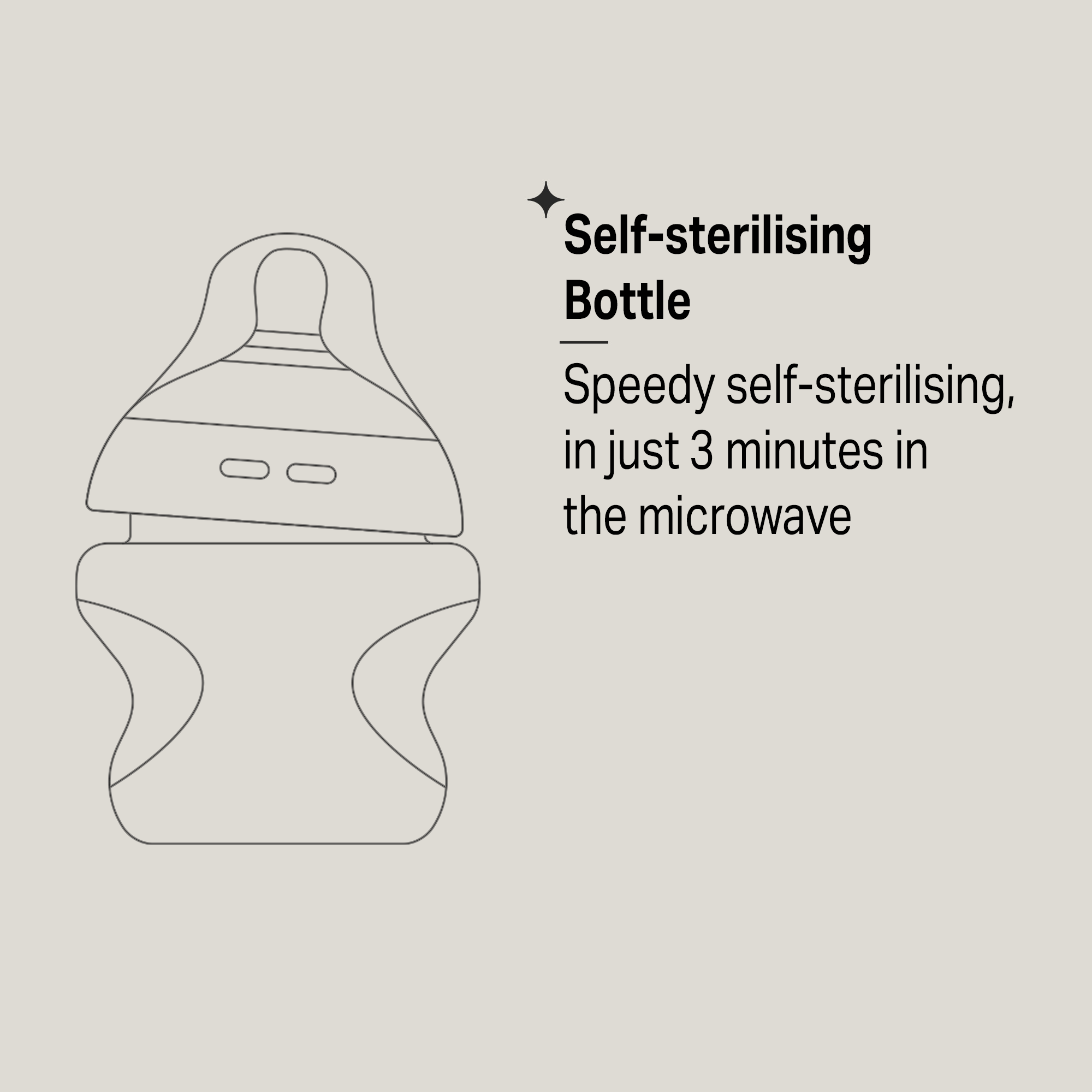 Tommee Tippee Natural Start 150ml Self Sterilising Bottle 1pk