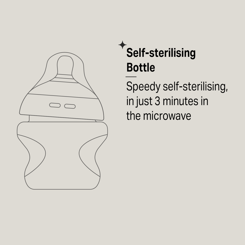 Tomme Tippee Natural Start 150ml Self Sterilising Bottle 2pk