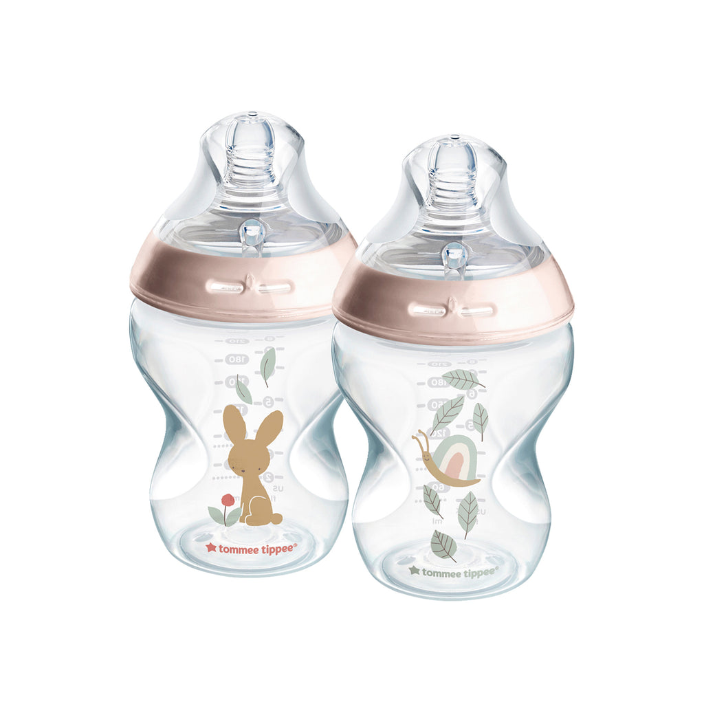 Tommee Tippee Natural Start 260ml Decorated Bottle 2pk – Girl