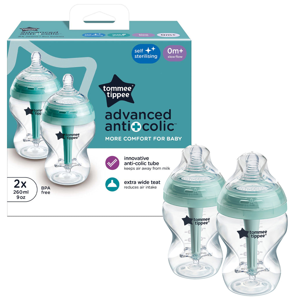 Tommee Tippee Advanced Anti-colic Baby 260ml Bottle 2pk