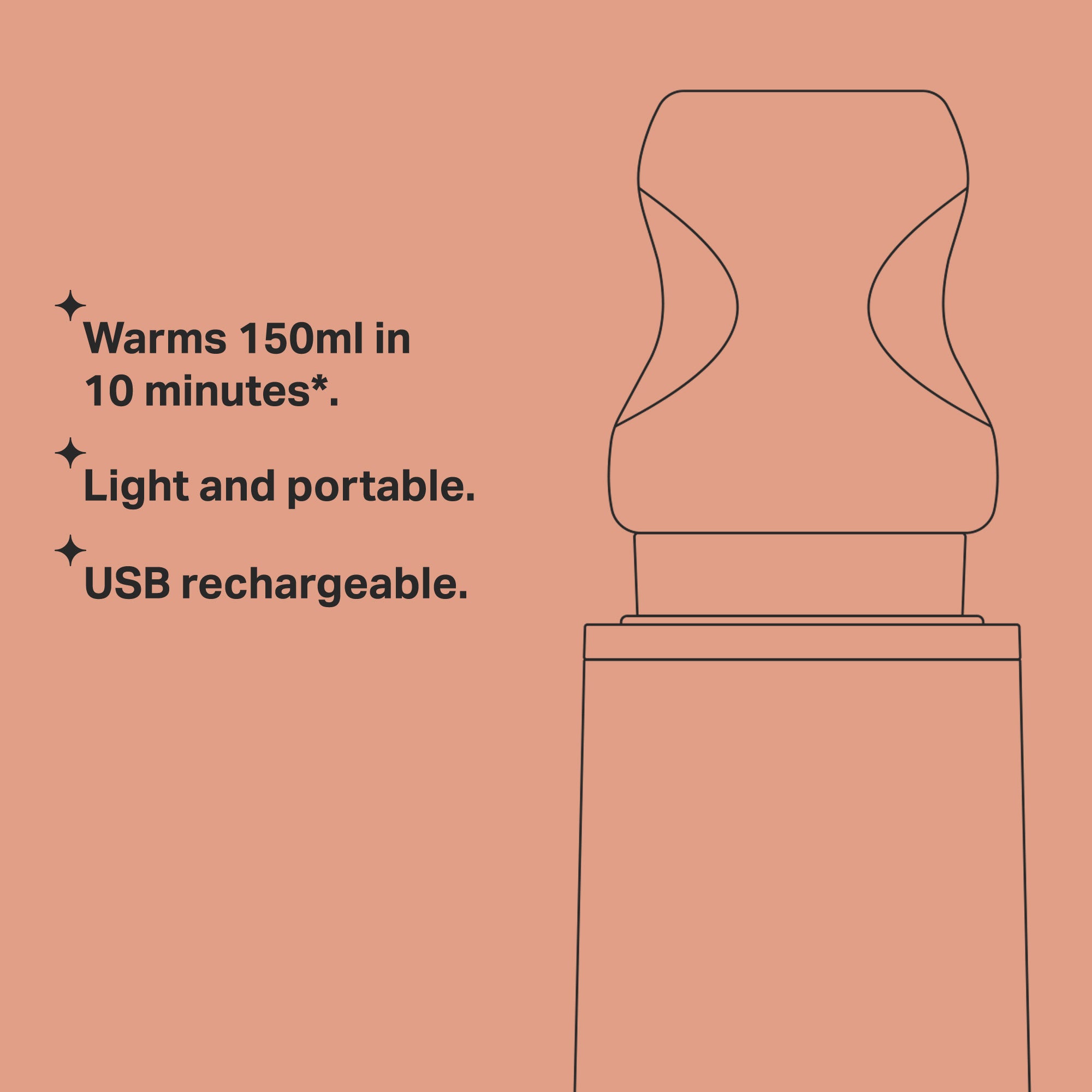 Tommee Tippee Letsgo Portable Baby Bottle Warmer