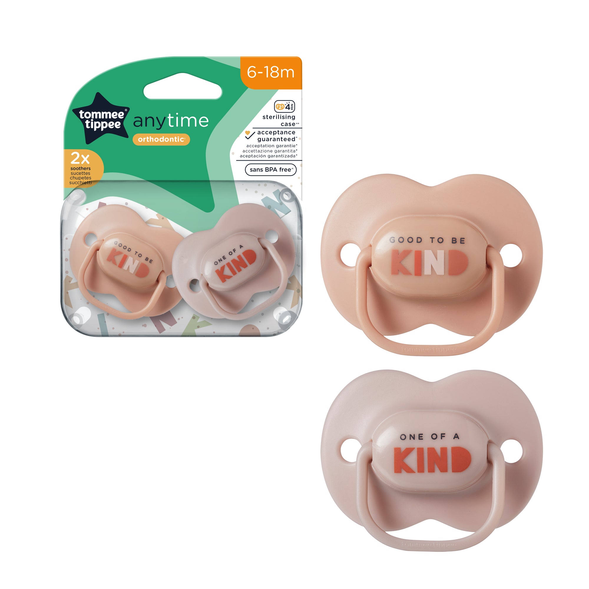 Tommee Tippee Anytime Soother 6-18m 2pk