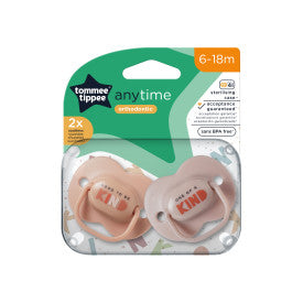 Tommee Tippee Anytime Soother 6-18m 2pk