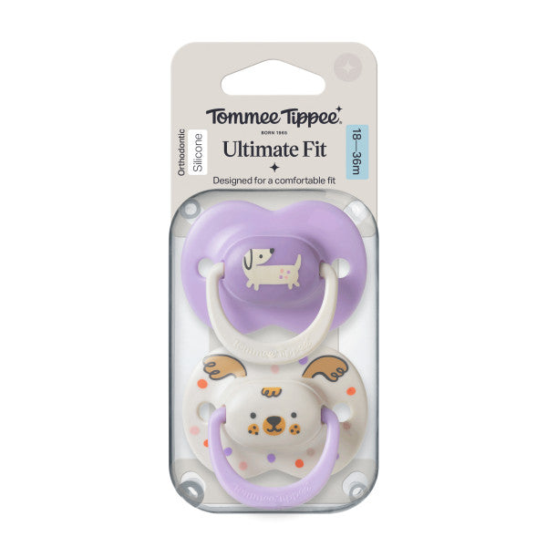 Tommee Tippee Ultra Fit Decorated Soother 18-36m 2pck - Girl