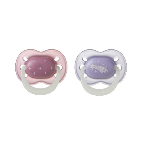 Tommee Tippee Night Time Soother 0-6m 2pk