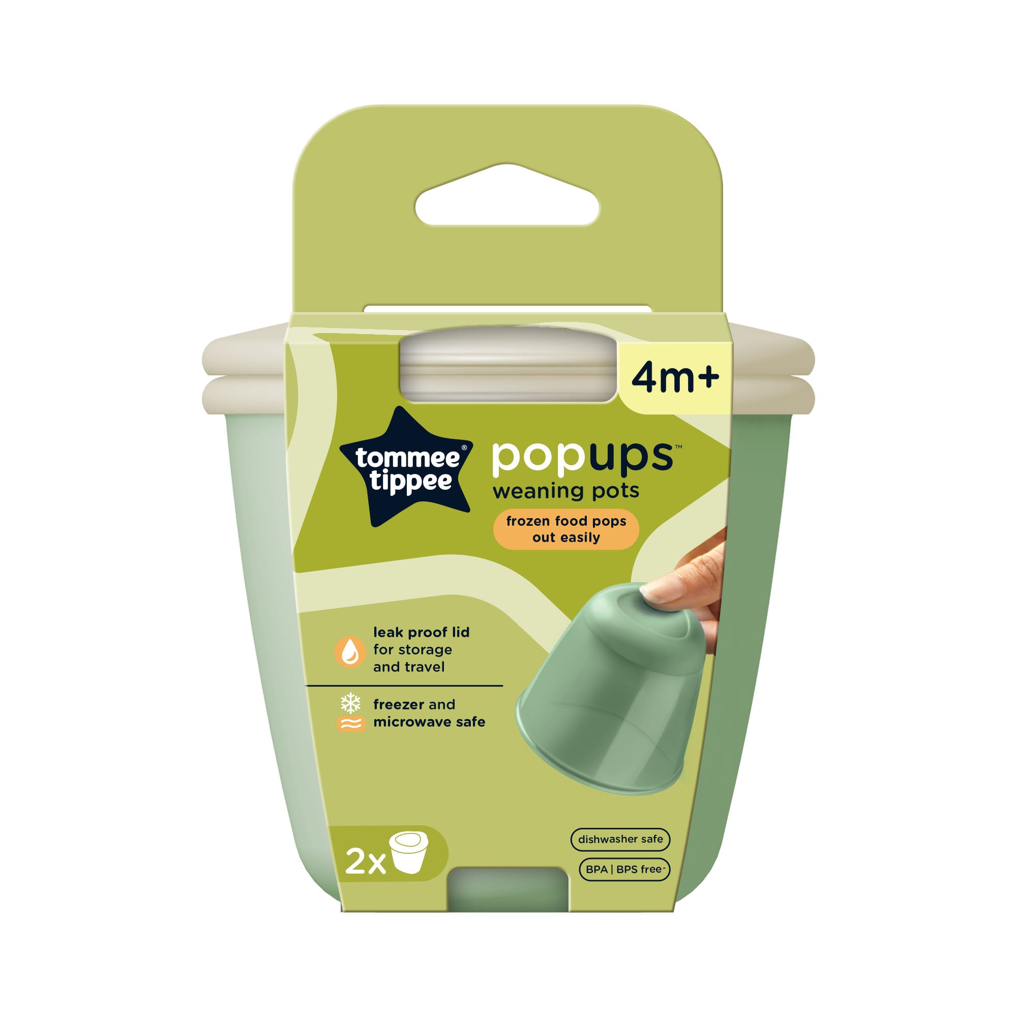 Tommee Tippee Pop Up Weaning Pots 2pk 4m+