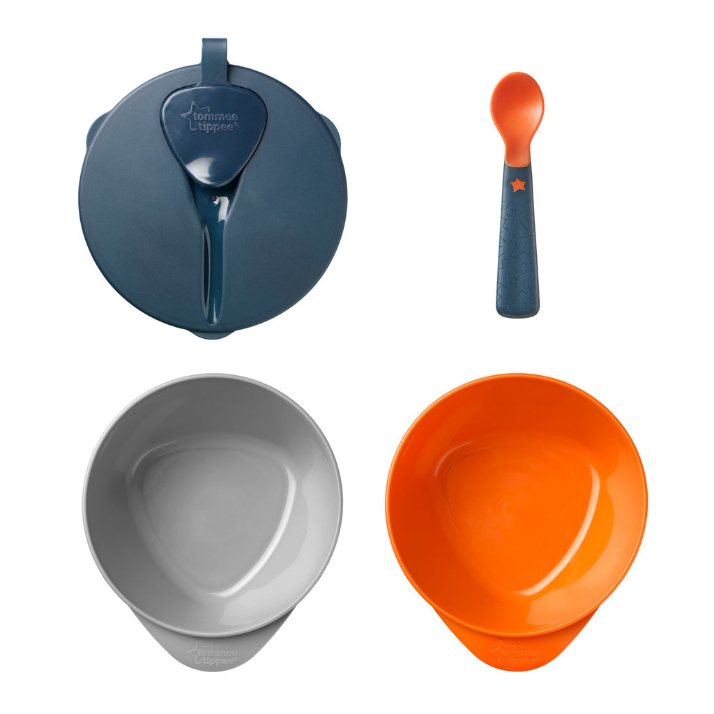 Tommee Tippee Easy Scoop Feeding Bowls With Travel Lid And Spoon