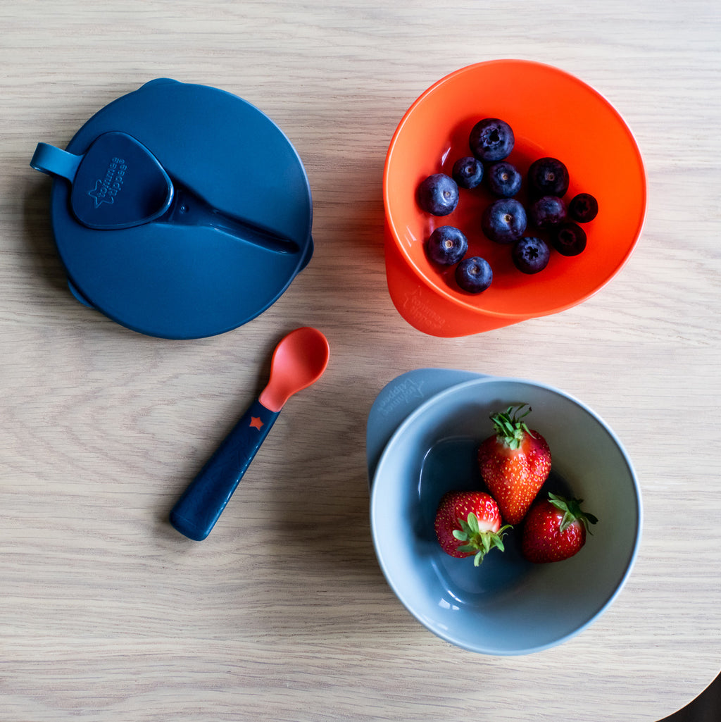 Tommee Tippee Easy Scoop Feeding Bowls With Travel Lid And Spoon