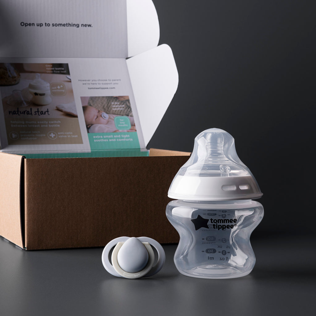 Tommee Tippee Starter Pack - 150ml Bottle & 0-2m Soother