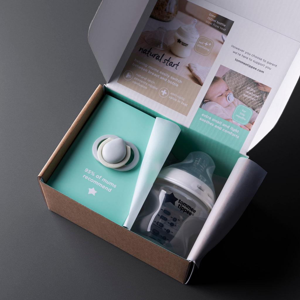 Tommee Tippee Starter Pack - 150ml Bottle & 0-2m Soother