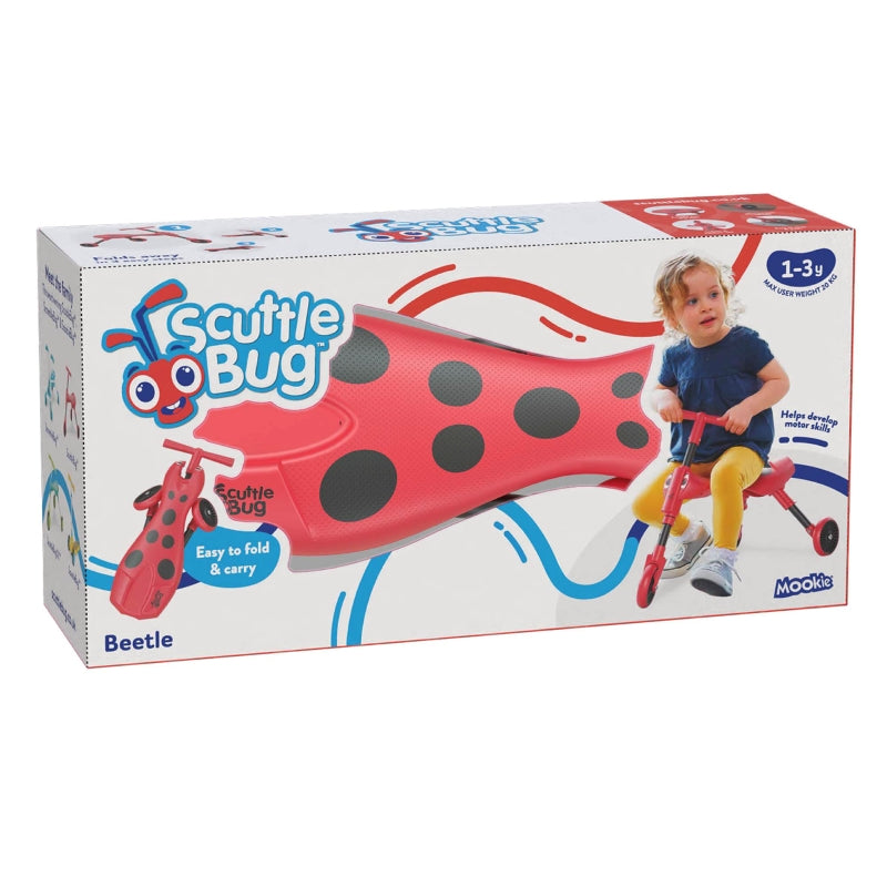 SCUTTLEBUG Beetle - Red/Black