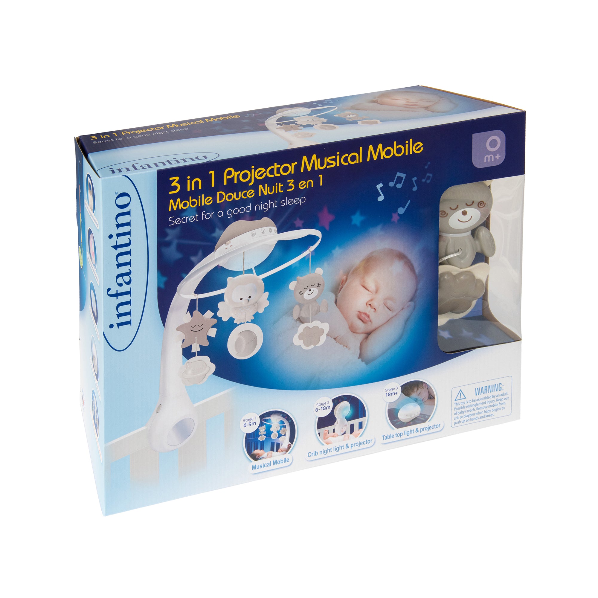 3-in-1 Projector Musical Mobile (ECRU)