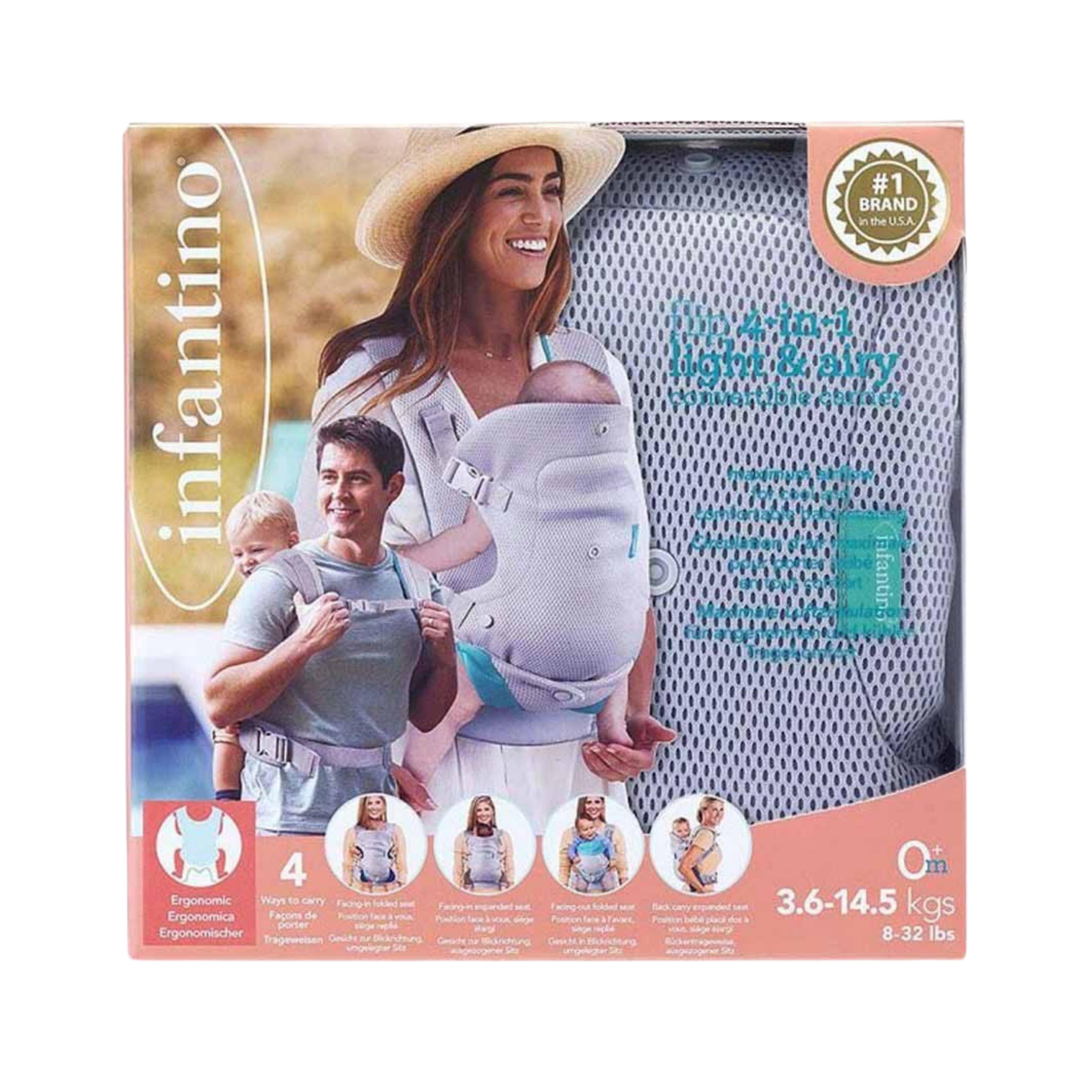 FLIP Light & Airy Convertible Carrier - Light Grey