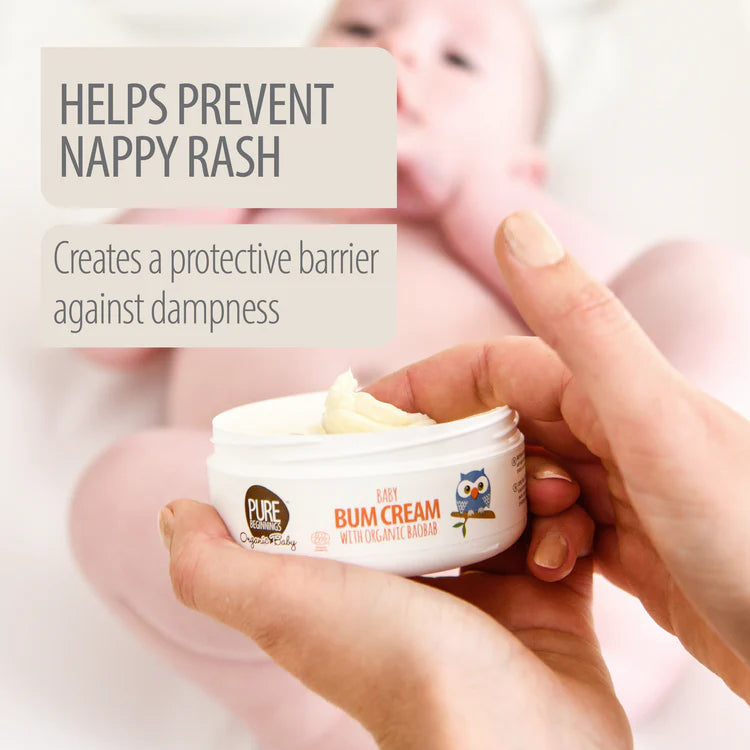 Organic Baby Bum Cream | With Organic Baobab | Nappy Rash Barrier & Cloth Safe