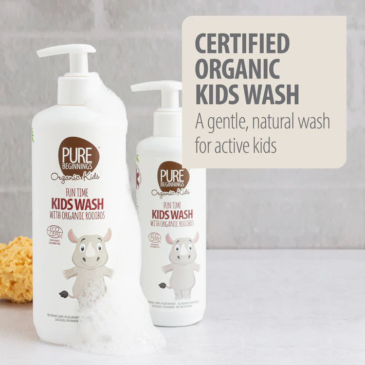 Organic Fun Time Kids Body Wash | With Rooibos | Organic Cleanser for Sensitive Skin