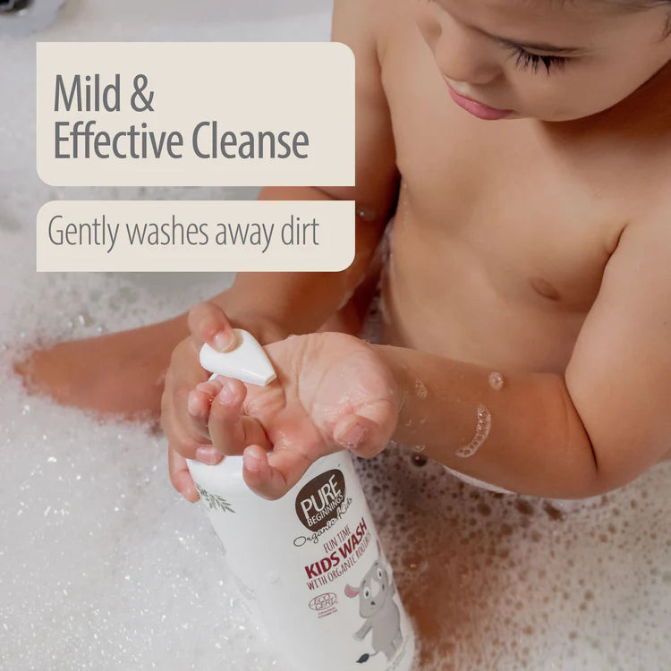 Organic Fun Time Kids Body Wash | With Rooibos | Organic Cleanser for Sensitive Skin