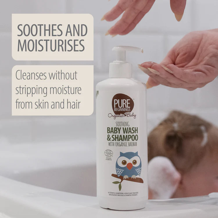 Organic Soothing Baby Wash & Shampoo | With Organic Baobab | SLS-Free & Safe for Newborns