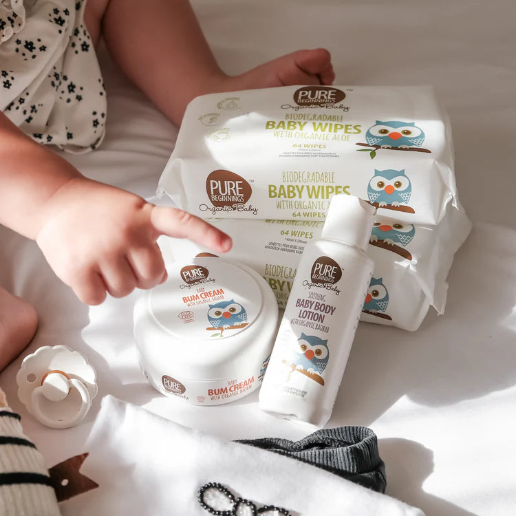 Organic Biodegradable Baby Wipes | With Organic Aloe | Plant-based & Gentle on Skin