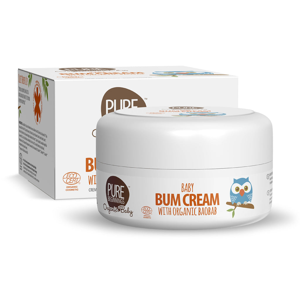 Organic Baby Bum Cream | With Organic Baobab | Nappy Rash Barrier & Cloth Safe