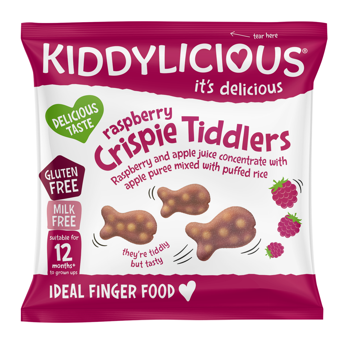 Kiddylicious Tiddlers Raspberry 12g