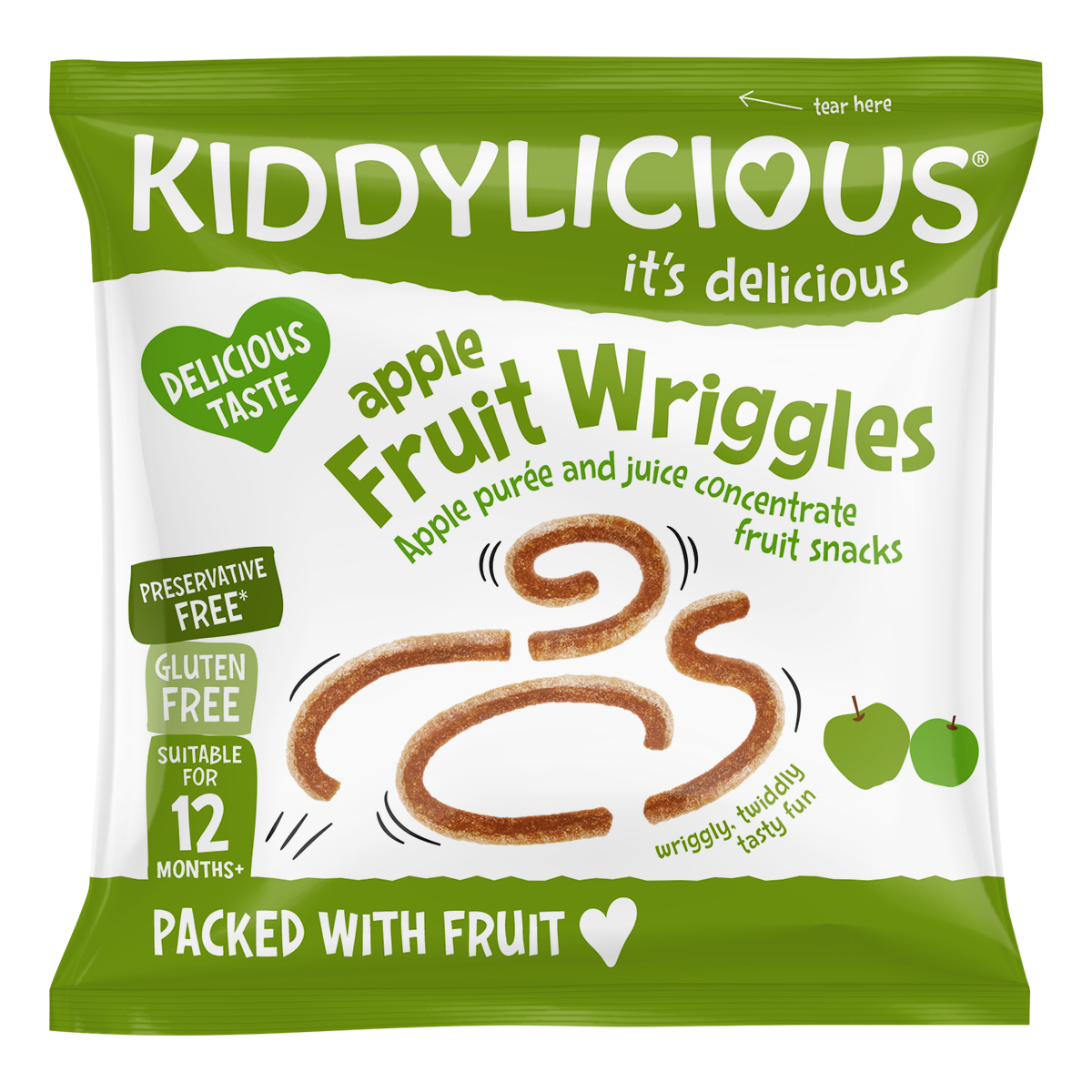 Kiddylicious Wriggles Apple 12g