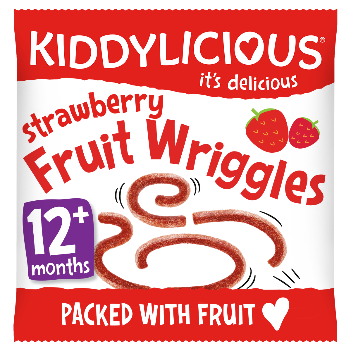 Kiddylicious Wriggles Strawberry 12g
