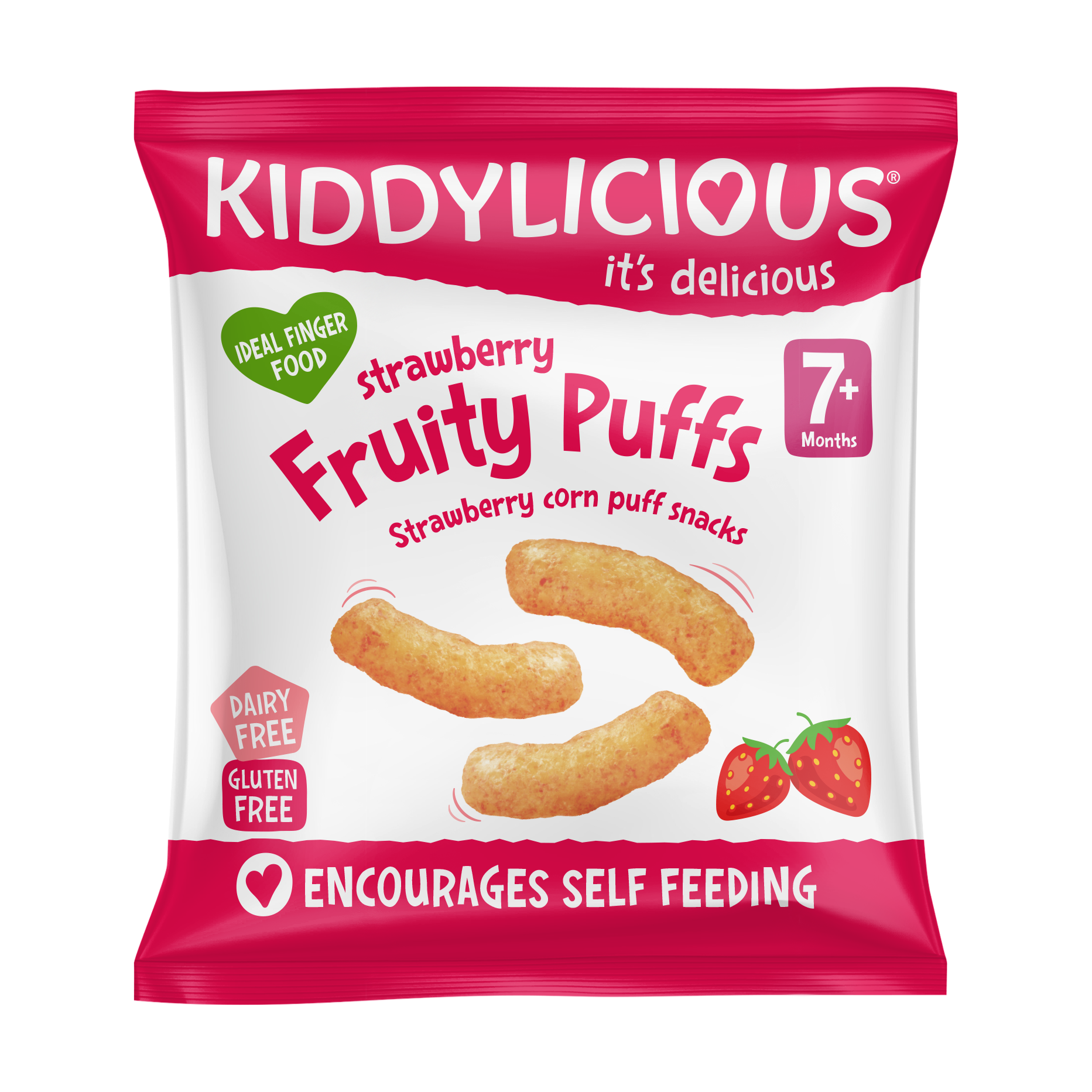Kiddylicious Fruity Puffs - Strawberry 10g