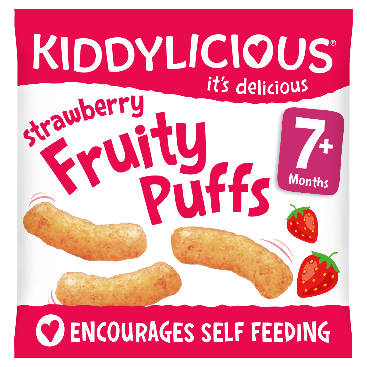 Kiddylicious Fruity Puffs - Strawberry 10g