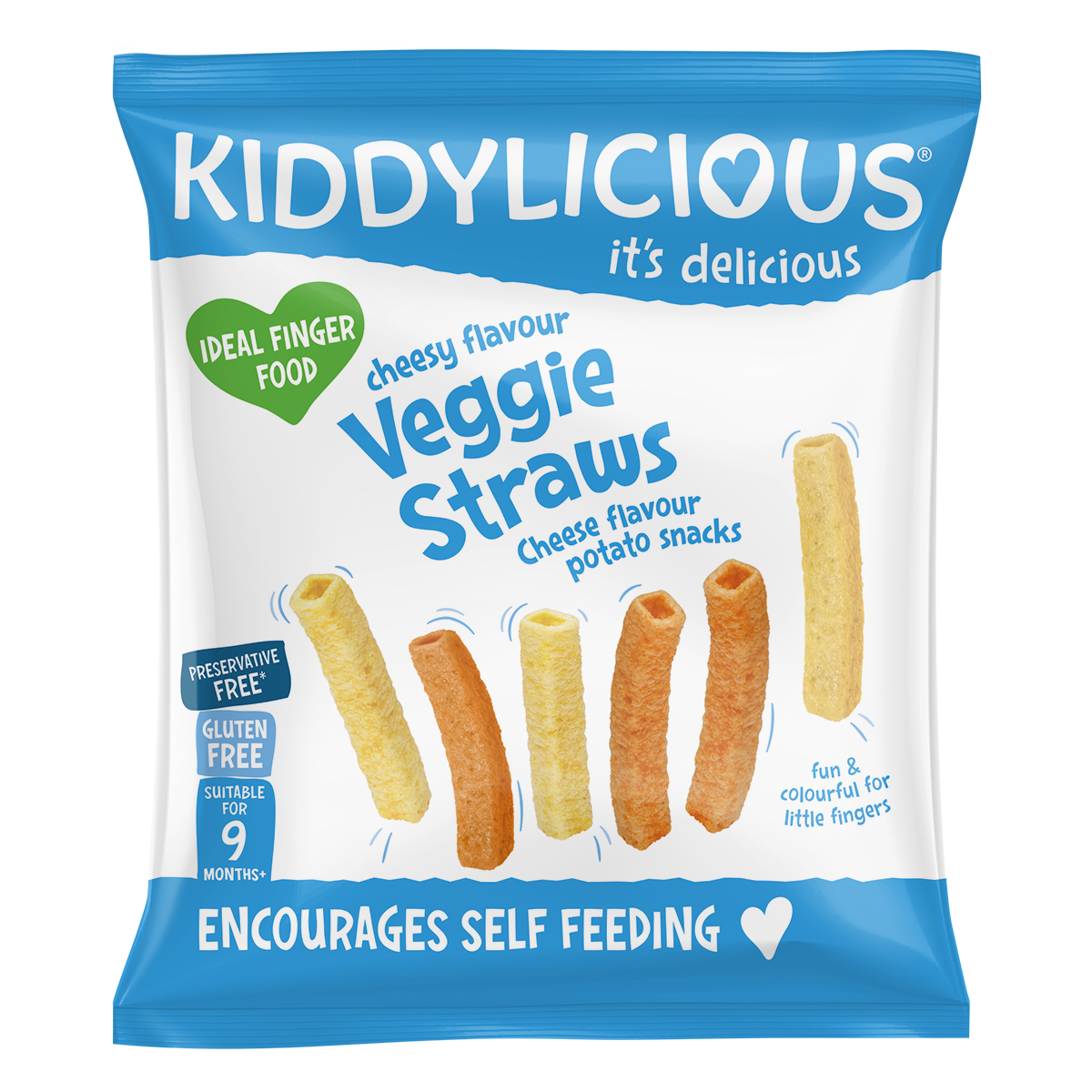 Kiddylicious Cheesy Flavoured Veggie Straws 15g