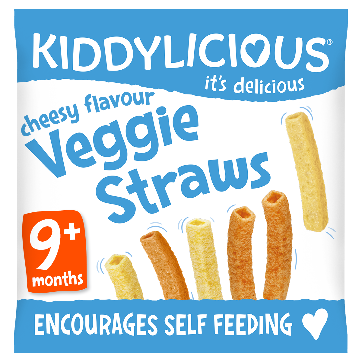 Kiddylicious Cheesy Flavoured Veggie Straws 15g