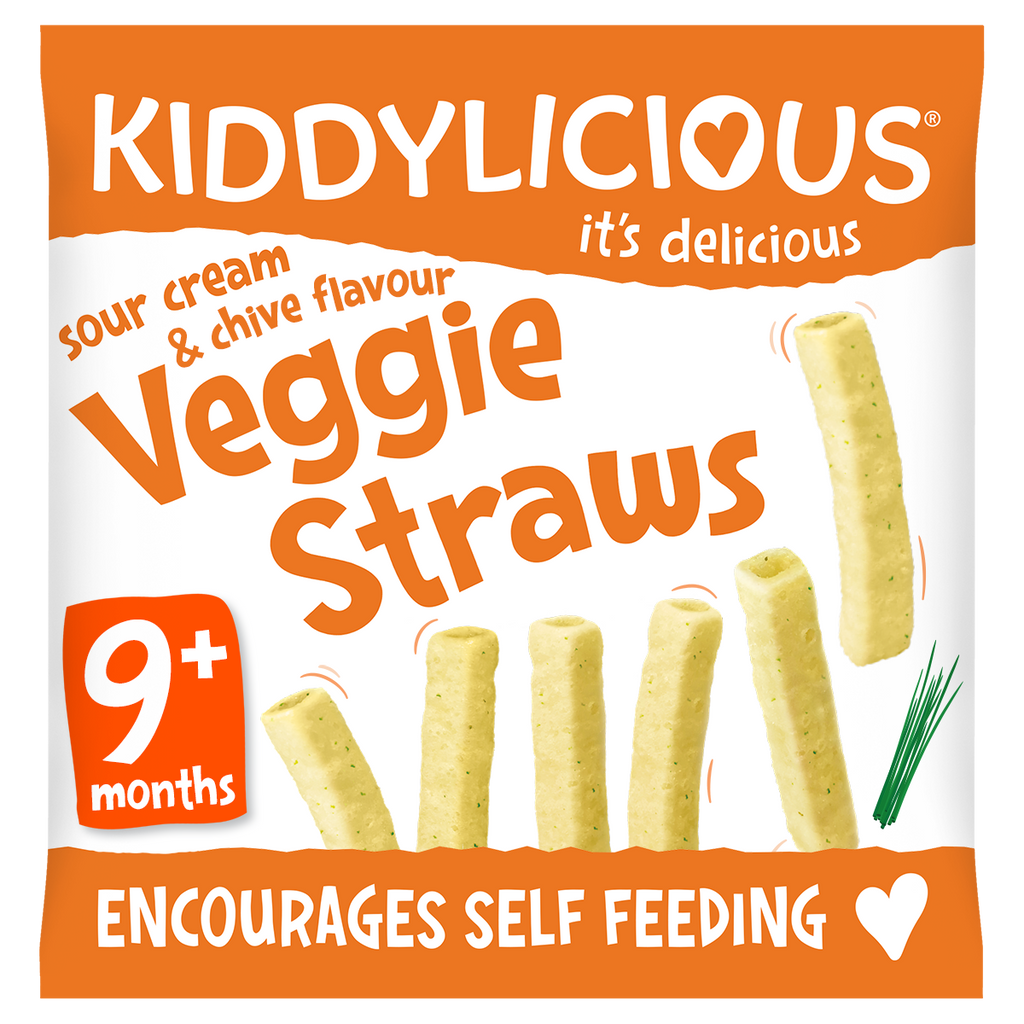 Kiddylicious Sour Cream & Chives Veggie Straws 15g