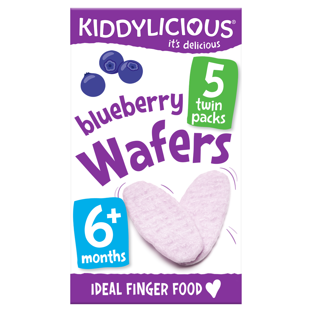Kiddylicious Mini Wafers - Blueberry 20g (5x4g)