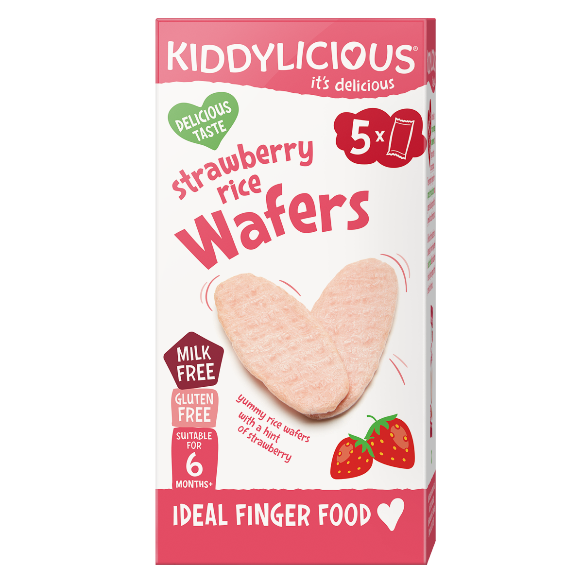Kiddylicious Mini Wafers Strawberry 20g (5x4g)