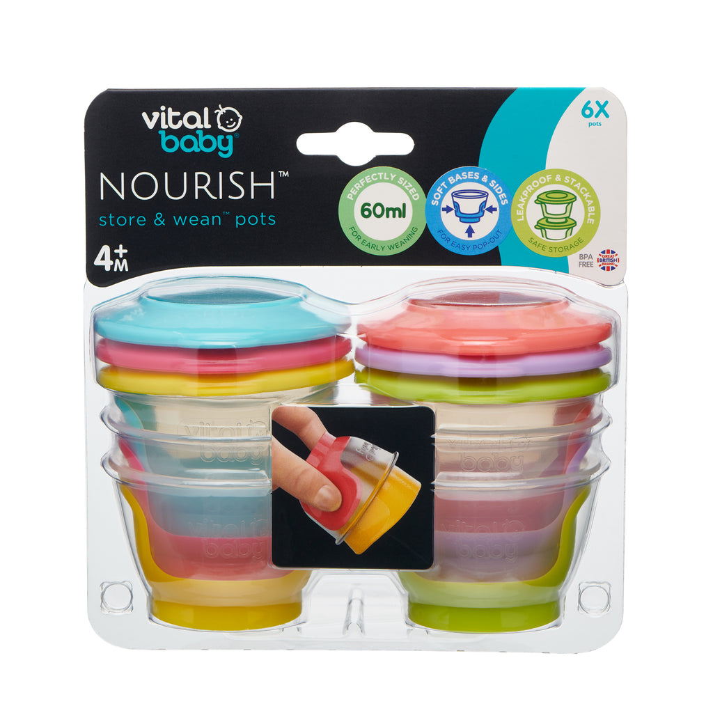 NOURISH Store & Wean Pots 60ml - 6pk