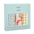 A+A Silky Soft Bamboo Muslin Swaddle - 3pk - Marine Gardens