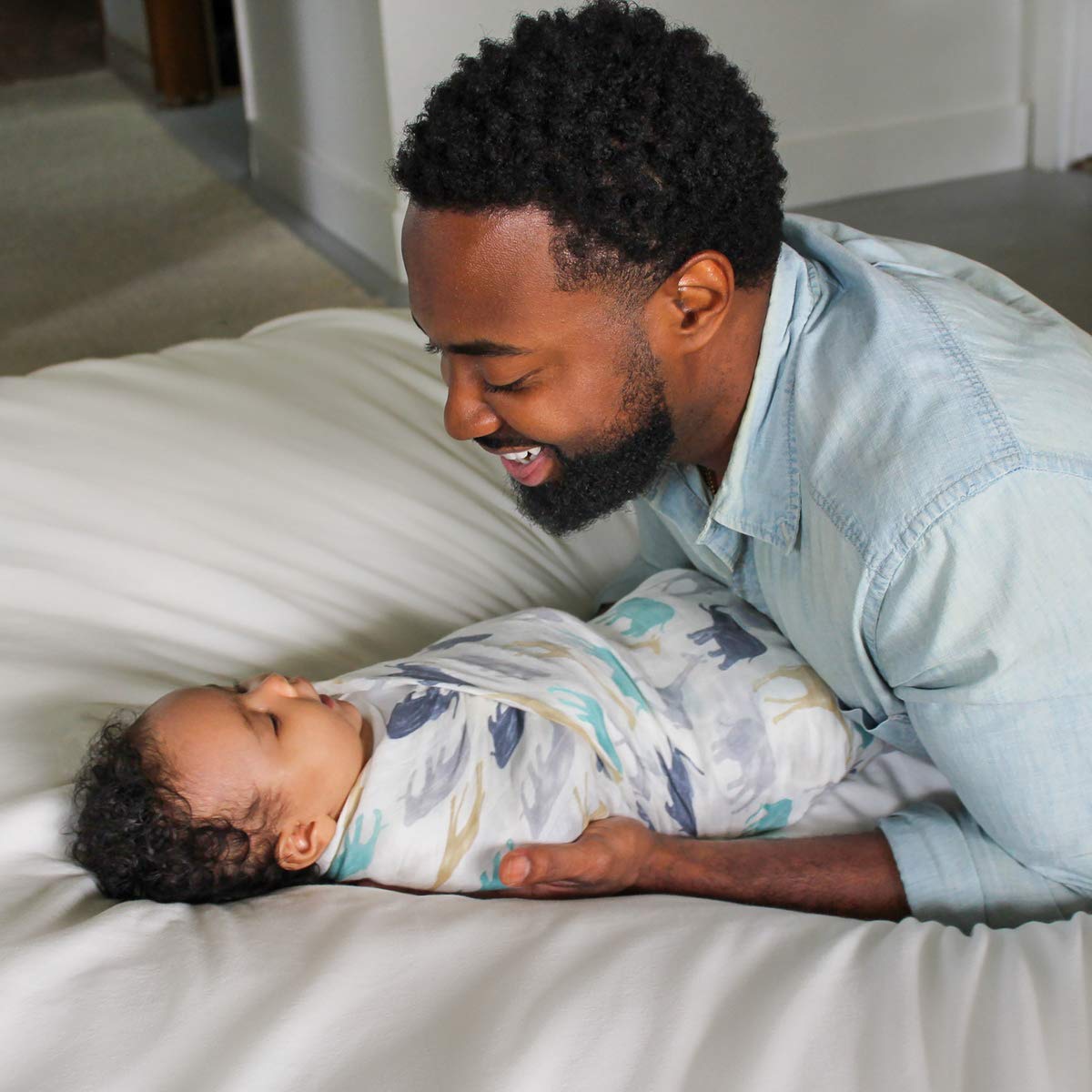 A+A Silky Soft Bamboo Muslin Swaddle - 3pk - Soft Expedition