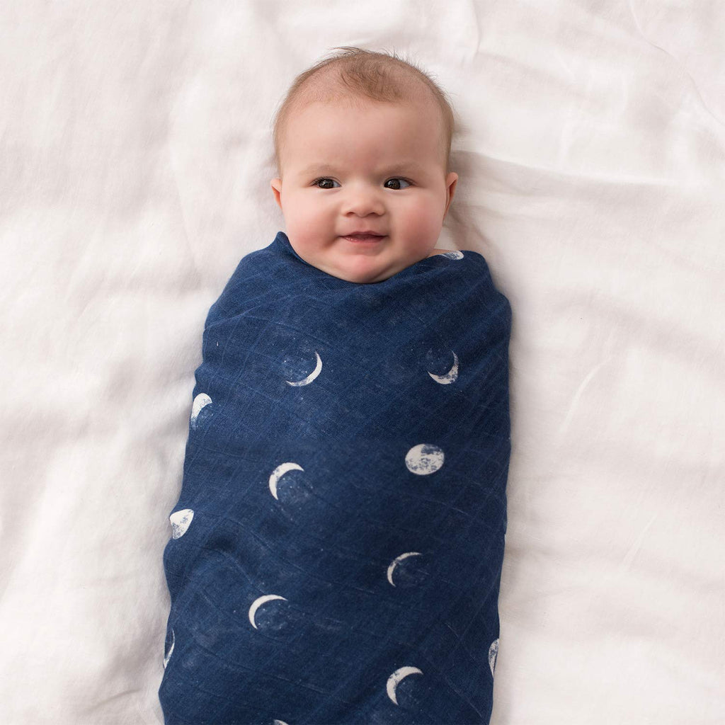 A+A Silky Soft Bamboo Muslin Swaddle 3pck - Stargaze